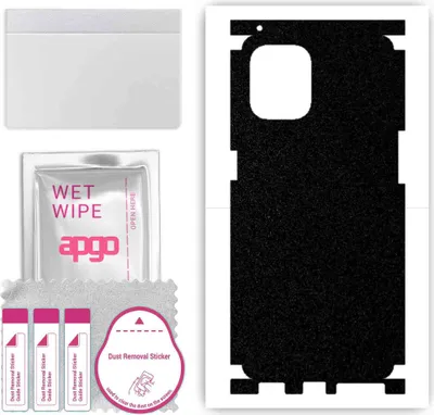Produktbild von apgo Rückseite + Seiten Schutzfolie, Skin, kompatibel mit Oppo Find X3 Pro, Hinten Displayschutzfolie aus Vinylfolie, kratzfest, einfache Montage - Mattschwarz