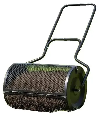 Productafbeelding van Turfmosstrooier, ergonomische handgreep, veilige zijsluitingen, legergroen
