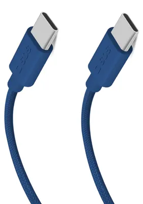 Produktbild von USB-C - USB-C-Textilkabel mit Kabelhalter, 1,5 Meter