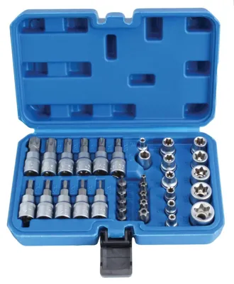 Immagine prodotto di Set-kit bussole E-Torx E4-E20 e inserti Torx T10-T60 ,3/8" ,34 pezzi