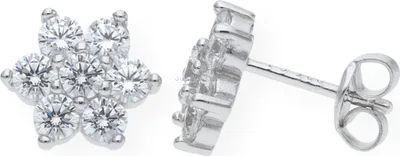 Produktbild von JuwelmaLux Blüten Ohrstecker 925 Silber mit Zirkonia JL10-06-1558