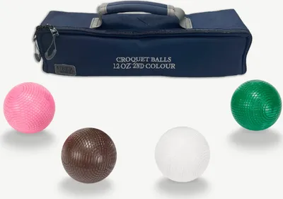Image de Boules de croquet, 4 pièces, 340 grammes chacune, plastique - 2. couleurs