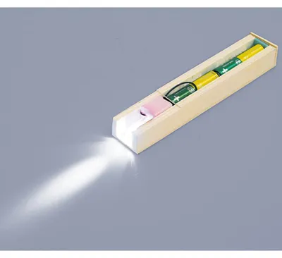 Immagine prodotto di fiammiferi21 Torcia LED con interruttore come kit di legno/elettronica kit di artigianato per bambini a partire da 10 anni