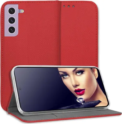Produktbild von Bookstyle Schutzhülle Klapphülle Schutztasche Etui Cover für Samsung Galaxy S21 FE (6.4'') - Rot