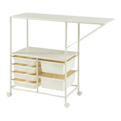 Obrázok produktu pre Vozík "Sørfold" s boxmi 100x37x85cm Biely