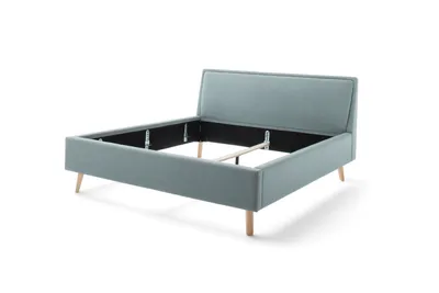 Produktbild von Doppelbett Estee 160x200cm - eisblau/eiche