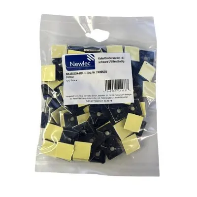 Produktbild von Newlec NKABISOK54BL.1 Kabelbindersockel 5,4 schwarz UV Beständig