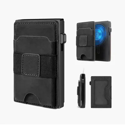 Obrázek produktu pro Yositochuan Pánská tenká peněženka na karty, 2 v 1, RFID ochrana, až 8 karet, karbonová vlákna, ideální dárek pro chlapce