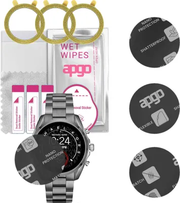 Produktbild von apgo 3 Stück Schutzglas, Matt, kompatibel mit Michael Kors Bradshaw 20 Smartwatch, Hybrid 8H, Ersatz für Hartglas, Displayschutzglas, Bildschirmschutz, Displayschutz, kratzfest