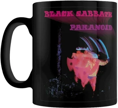 Produktbild von Black Sabbath - Kaffeebecher "Paranoid" PM2539 (12 cm x 8,7 cm x 10,5 cm) (Schwarz/Pink/Violett)