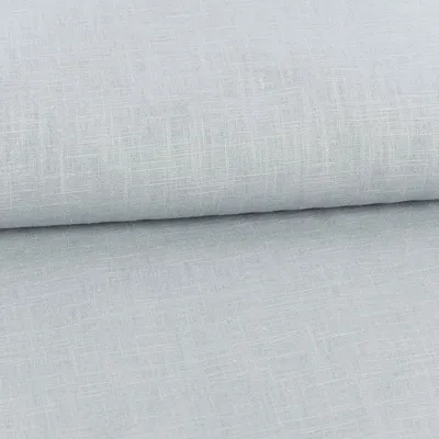 Produktbild von Leinenstoff Meterware Baumwolle vorgewaschen uni eis blau 1,40m