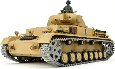 Produktbild von Heng Long RC Panzer Kampfwagen IV Ausf. F-1, Metallgetriebe, 1:16 - PRO VERSION beige