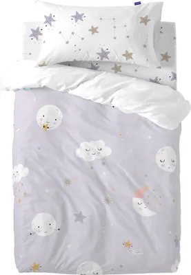 Immagine prodotto di HappyFriday Moshi Moshi Moons: set copripiumino colorato per culla 2 pezzi