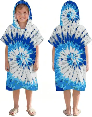Produktbild von Poncho Handtuch Kinder, schnelltrocknendes Mikrofaser, mit Kapuze, zum Schwimmen