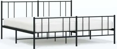 Immagine prodotto di vidaXL Letto in metallo senza materasso con pediera nero 180x200 cm