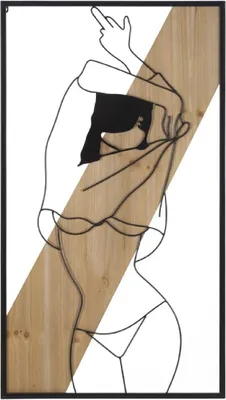 Obrázok produktu pre Mauro Ferretti nástenný panel Strip 50x2x90 cm čierno-hnedý