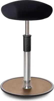 Produktbild von Sitz- Stehhocker Free Tall Triangel Gestrick schwarz Chrom /Natur.