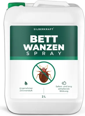 Produktbild von Silberkraft Anti Bettwanzen Spray zur effektiven Abwehr - Mittel gegen Bettwanzen - hochwirksam & labor - 2 L