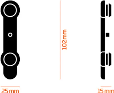 TWIST bike base - Breite 25mm Länge 102mm tiefe 15mm