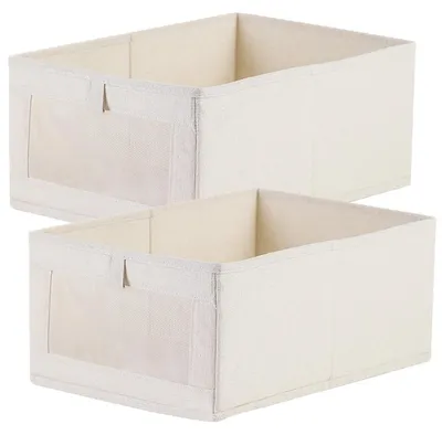 Faltbare Kleider-Organizer 2er-Pack 41x28x17 cm Beige