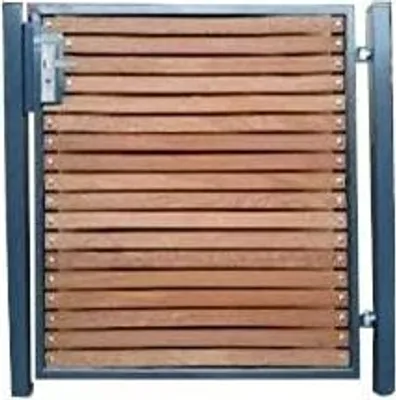 Produktbild von Holz-Tor Gartentor Grau 100cm x 125cm Pforte Hoftor Einfahrtstor Tür Tor Törchen