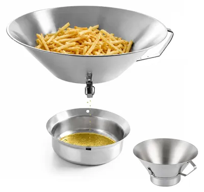 Frittiersieb Edelstahl Ø 28 cm mit Auffangschale