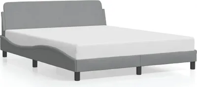 Produktbild von vidaXL Bettgestell "Dover" Hellgrau 160x200 cm Stoff
