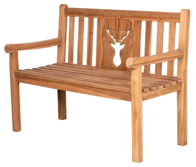 Produktbild von deVries Teakholz Gartenbank Woodie Hirsch 120 cm