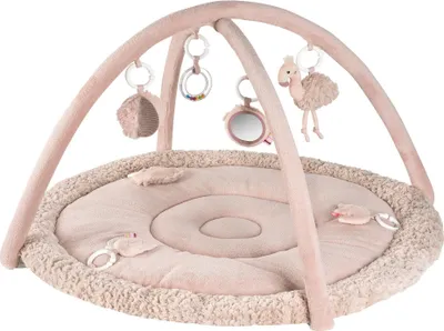 Produktbild von 3-D-Activity-Decke Flamingo -  Spielbogen mit Spielzeugen