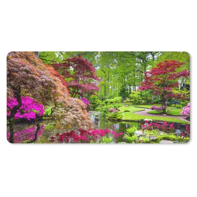 Produktbild von MuchoWow® Mauspad Mousepad Bäume - Blumen - Japanisch - Natur - Wasser 60x30 cm - Mousepads - Maus Mat - Pad - Mausunterlage - Nachhaltig