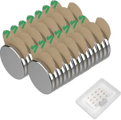 Produktbild von Starke Klebemagnete 8x8x1mm selbstklebend klein rund