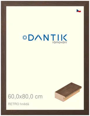 Zdjęcie produktu dla Ramka DANTIK 60x80 | RETRO brązowa (Plexi Clear)