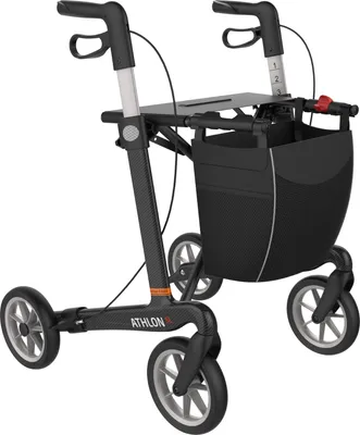 Produktbild von Rollator ATHLON SL Carbon Komfort mit PUR-Softrädern>>>>Farbe: schwarz SH M/55 cm