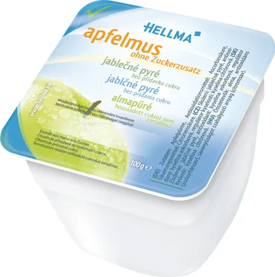 Image de Purée de pommes Hellma sans sucre ajouté