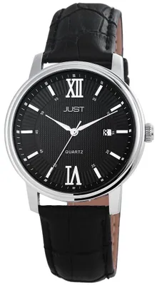 Produktbild von Just analoge Herrenuhr mit Echtlederband - 48-S6665G