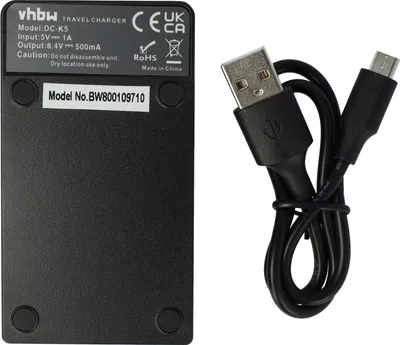 Produktbild von vhbw USB-C Ladegerät kompatibel mit Sony Handycam DCR-HC47, DCR-HC45, DCR-HC45E, DCR-HC46, DCR-HC46E Kamera - Ladeschale + USB-C Kabel Ladeanzeige
