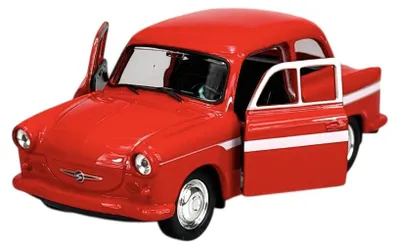 Produktbild von Welly Trabant P50 / P60 Rot 1:34 Die Cast Metall Modell im Kasten 43863