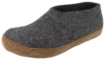 Produktbild von HAFLINGER EmilŽs Slipper Damen Herren Hausschuhe grau Wollfilz - Größe: 46