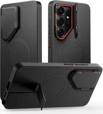 Produktbild von Handyhülle mit Kameraabdeckung für Galaxy S26 Ultra, Tech-Protect Polyamid Aura mit MagSafe, Schwarz