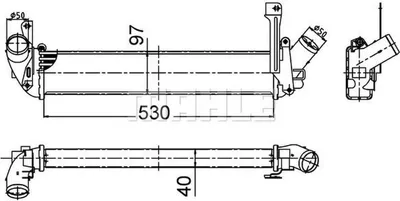 Produktbild von MAHLE CI 506 000S Ladeluftkühler LLK für RENAULT KANGOO (KC0/1) Turbo Intercooler