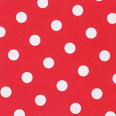 Produktbild von Papstar Servietten Dots rot 40 x 40cm 20 Stück