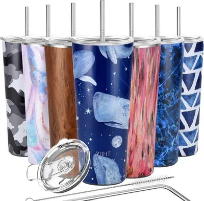 Image de Tasses isothermes en acier inoxydable 780 ml, tasses de voyage, étanches, double isolation