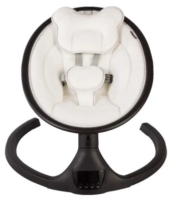 Image de X Adventure, berceau électrique pour bébé Rocco, couleur crème – Balancelle pour bébé avec 5 vitesses, haut-parleur Bluetooth, panneau tactile LED, utilisable dès la naissance jusqu'à 9 kg