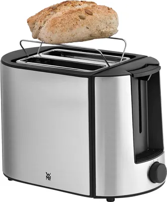 Produktbild von WMF Bueno Pro, 2 Scheibe(n), Schwarz, Silber, Edelstahl, Niveau, Drehregler, 870 W, 220 - 240 V
