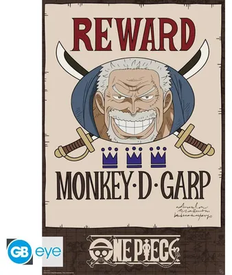 Produktbild von Gb Eye – One Piece – Wanted: Garp Cross Guild – Poster 91 x 61 cm