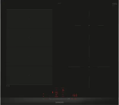 Image de Siemens iQ700, Table de cuisson à induction, 60 cm, Noir, Avec cadre en pose libre, EX675HEC1E