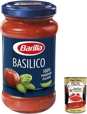 Produktbild von 6x Barilla Pastasauce sugo al Basilico classica – Basilikum-Sauce 400g + Italian Gourmet polpa 400g