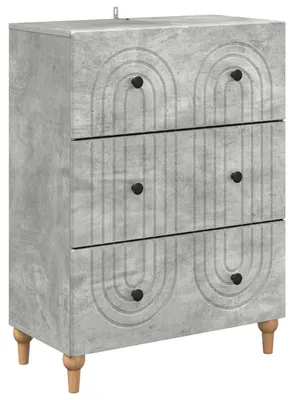 Zdjęcie produktu dla Szafka z Szufladami Betonowy szary 66 x 34,5 x 90 cm