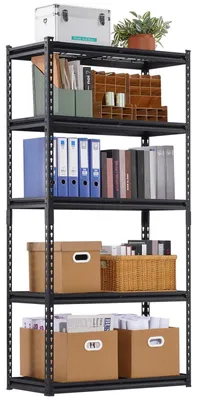 Zdjęcie produktu dla Regał Magazynowy Vevor 907 Kg 5-Poziomowy Regulowany Czarny Mocny
