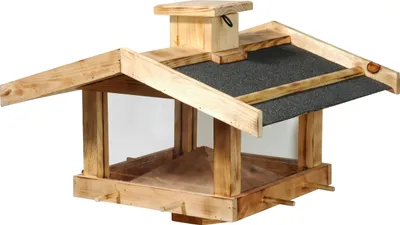 Produktbild von dobar Vogelhaus "Fuego" für Ständermontage aus Holz, geflammt